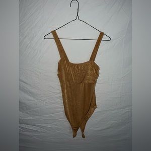 Tan sheer bodysuit
